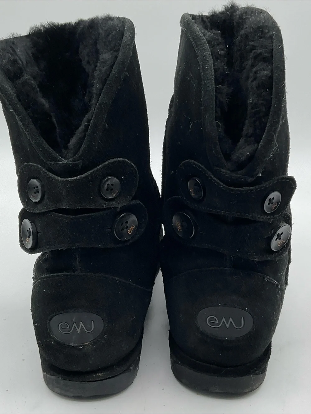 EMU Australia Women’s Black Suede Fleece Lined Mid Calf Winter Boots Size 7